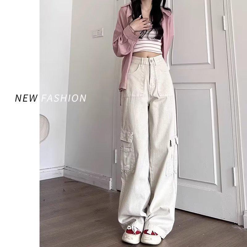 

2025 Women s Korean Trend Summer Wide-Leg Thin Drapey Casual Pants 4XL