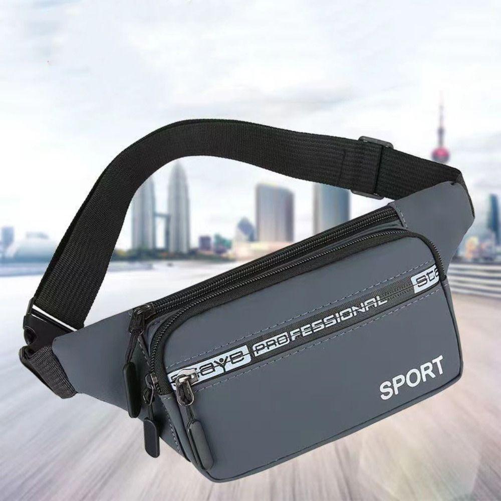 

Oxford Sport Waist Pack Большая вместительная сумка для телефона Модная сумка для бега на пояс Нагрудная сумка серый