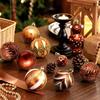 Christmas Tree Balls 46 Pieces Shatterproof Brown Brown Balls Christmas Tree Ornaments For Home Decor Party Indoor Outdoor Wall