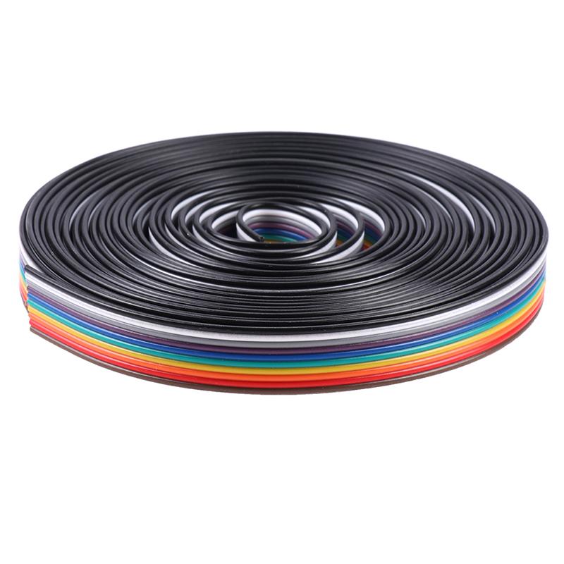 5M Ribbon Cable 10Pin Color Rainbow Ribbon Cable 10P Wire Rainbow Cable For Uno