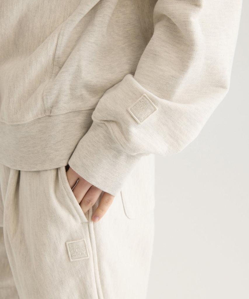Oteumilkape [Unisex] Reverse Weave One-Tuck Sweat Shorts - Oatmeal