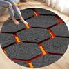 Tappeto per area illusione visiva geometrica astratta 3D Tappeto grande, rotondo per soggiorno, camera da letto, divano, decorazione, tappetino antiscivolo