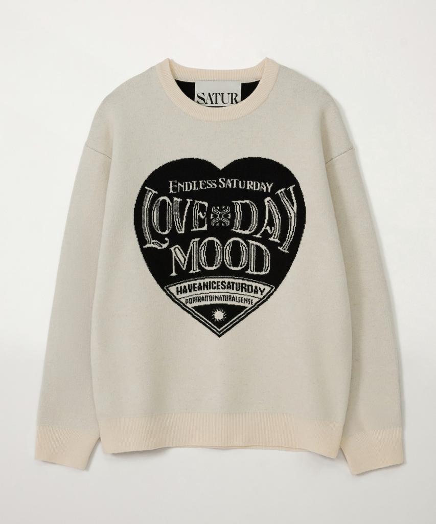 Seteo Saturday Retro Mood Pullover Knit Cream