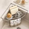 Stainless Steel Sink Corner Drain Rack Punch-free Durable Storage Stand for Sponge Dishcloth Soap Kitchen Accessories