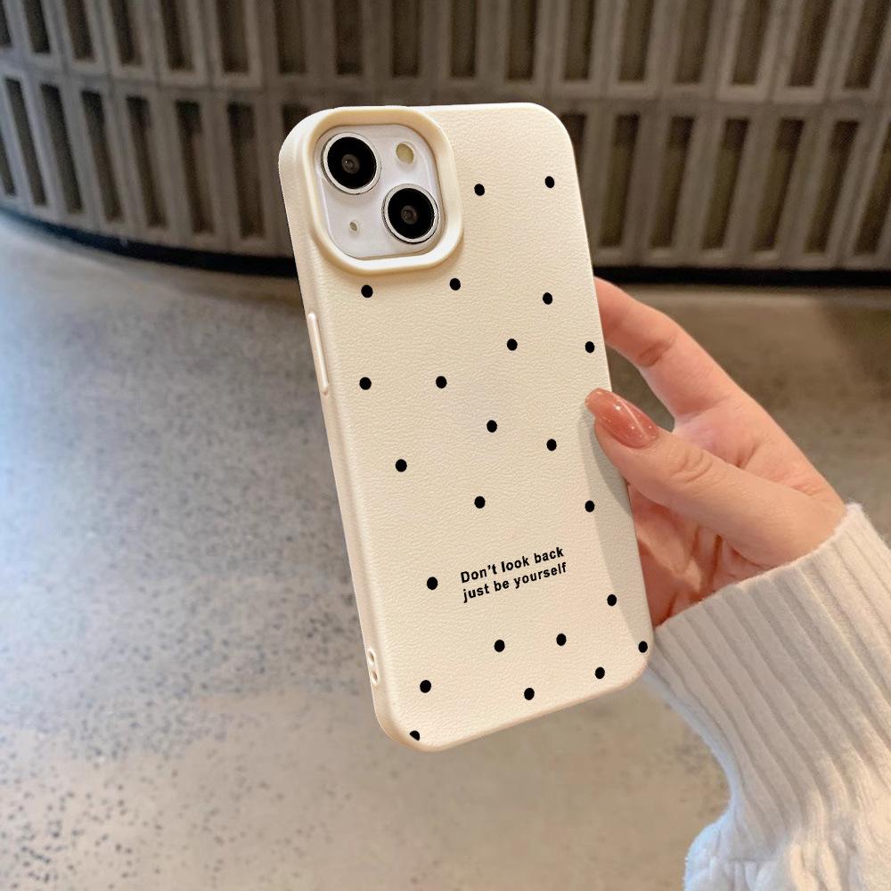 Full Screen Polka Dot Letters Suitable for Apple 16 Mobile Phone Case IPhone 1514plus13promax Creative 12