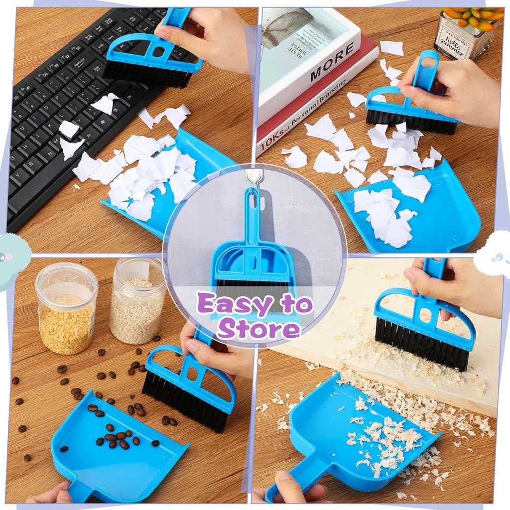 Tudomro 10 Pcs Guinea Pig Bed Mat with Cleaning Dustpan Brush 15" x 11" Small Animal Bedding Fleece Bunny Winter Sleeping Pad for Small Dogs Cats