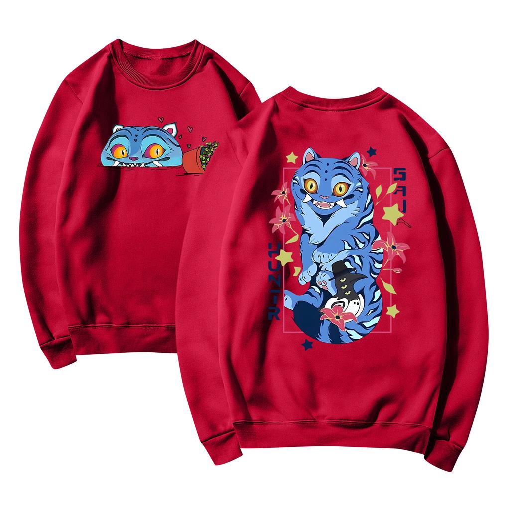 Women's Fashion Casual Long Sleeve Printed Round Neck Sweatshirt Top