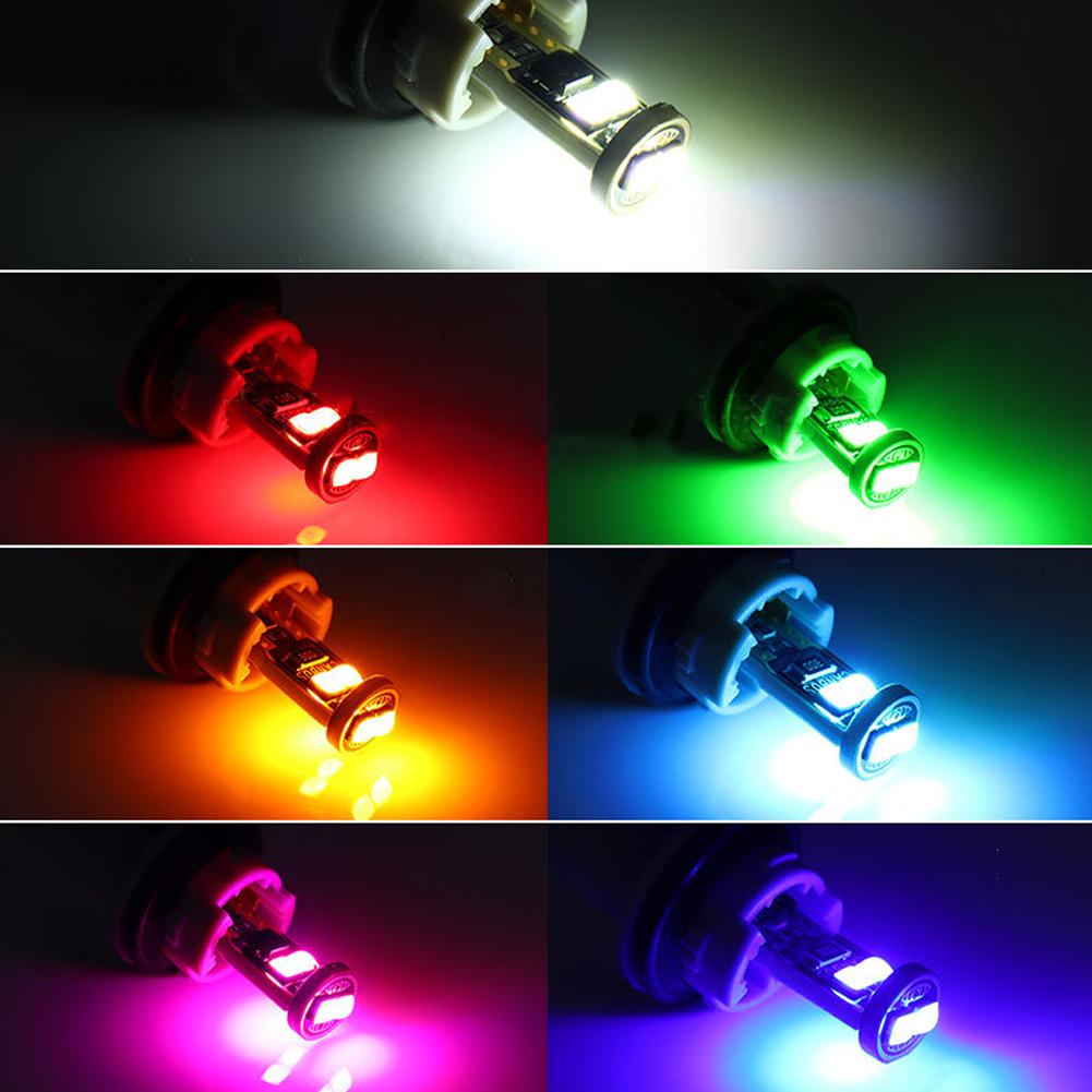 1pc T10 Car License Light 6SMD 3030 Canbus W5W 194 168 LED Bulbs 12V Plate Interior Dome Lights Reading Lamp