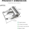 4 PCS Wiper Repair Clip, Automotive Windscreen Motor Linkage Bushing Rods Arms Link Repair Clip Kit, Universal Windshield Wiper Vehicle Steel Linkage
