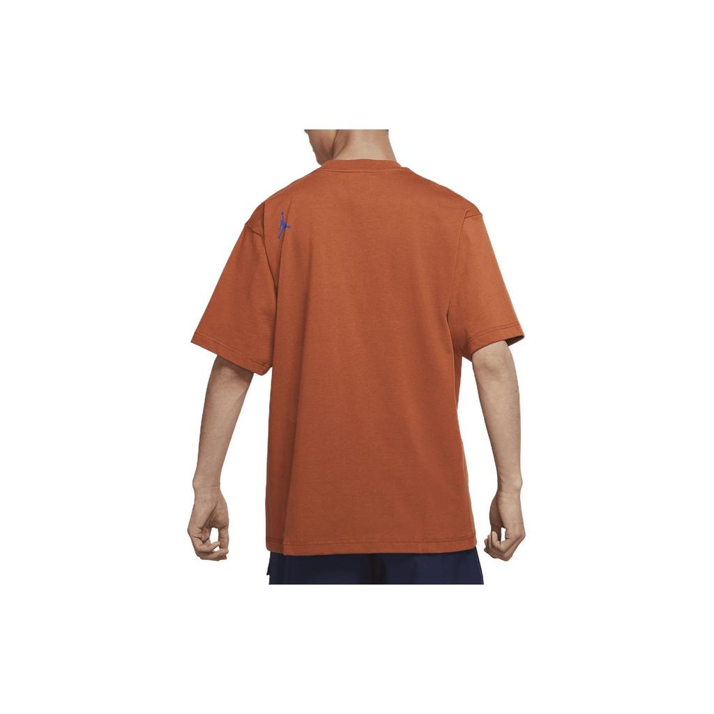 Jordan T-shirts Homme Marron Col Rond Coupe Droite Modérée DM3216-220