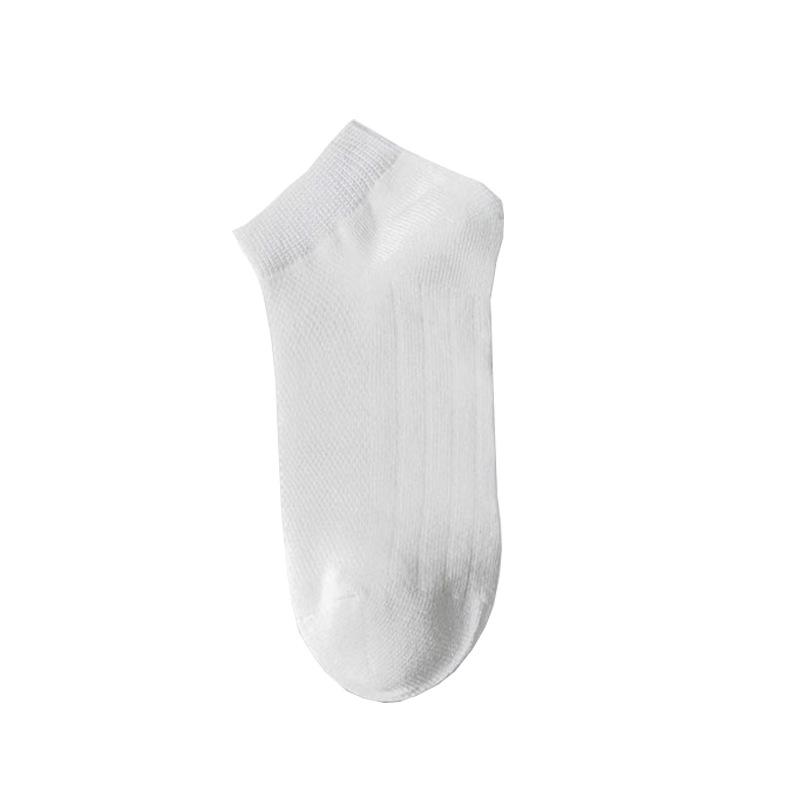 Men's Breathable Cotton Mid-Tube Socks - Sweat-Absorbent, Deodorant, Black & White, Business Casual for Spring/Summer