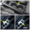 Car Water Cup Gear Shift Panel Decor Cover Trim Stainless Steel Accessories For VW Volkswagen T-Cross