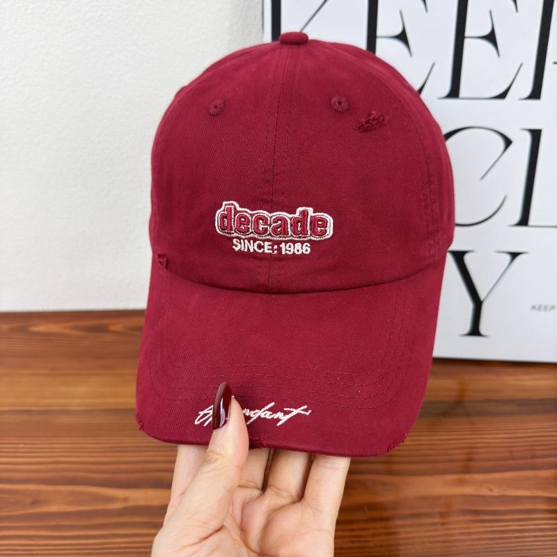 American Retro Ripped Baseball Cap Men's and Women's New Spring and Summer Soft Top Sun Hat Versatile Face Small Casual Cap