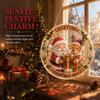 Acrylic Christmas Window Ornament 100Pcs Christmas Ornament Christmas Puzzle Ornament  Home