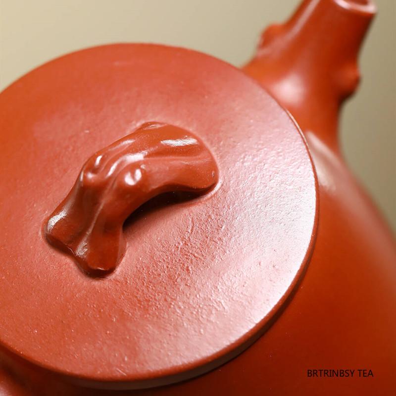240ml Chinese Yixing Purple Clay Teapot Handmade Flower Pattern Tea Pot Household Zisha Tea Set Raw Ore Zhu Mud Kettle Teawareb