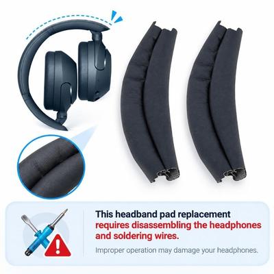 2PCS Protein Leather Replacement Headband Pad Headband Cover for WH-XB910N Headband Maintenance