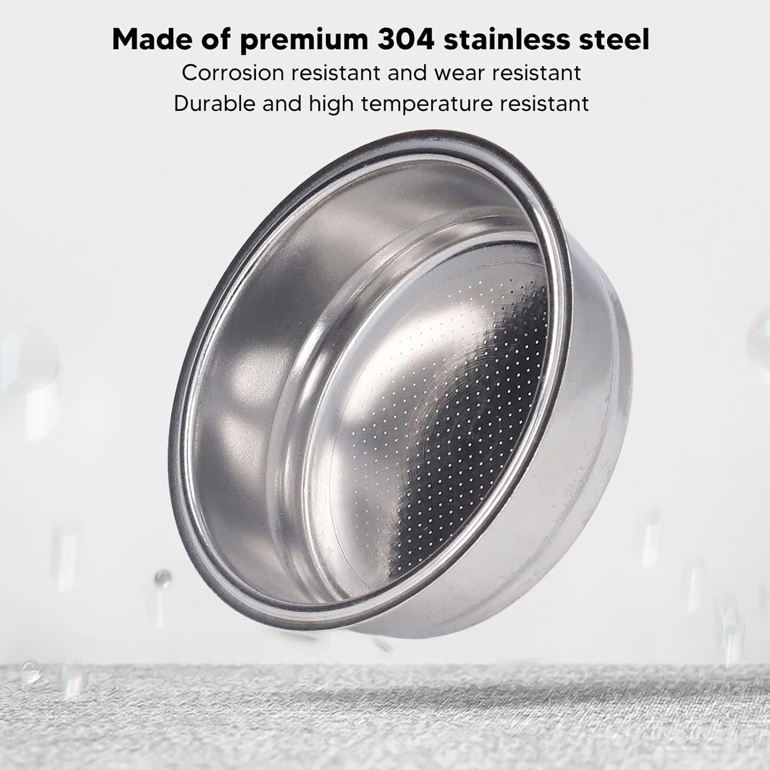 51mm Filter Basket, Espresso Maker Filter Basket Cup Stainless Steel Espresso Filter Basket Coffee Filter Cup Cafe Barista Replacement Parts Espresso