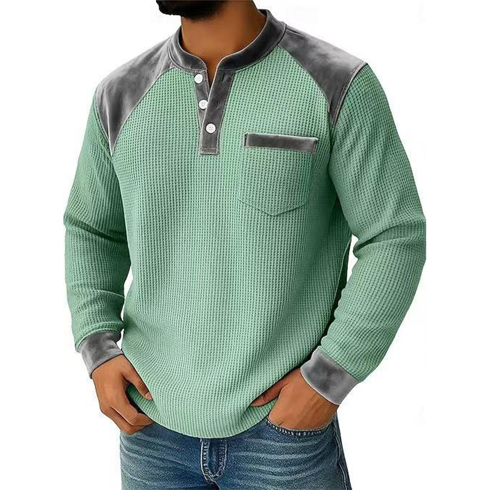 Мужская Повседневная Свободная На пуговицах Waverg Толстовка L 2660₽