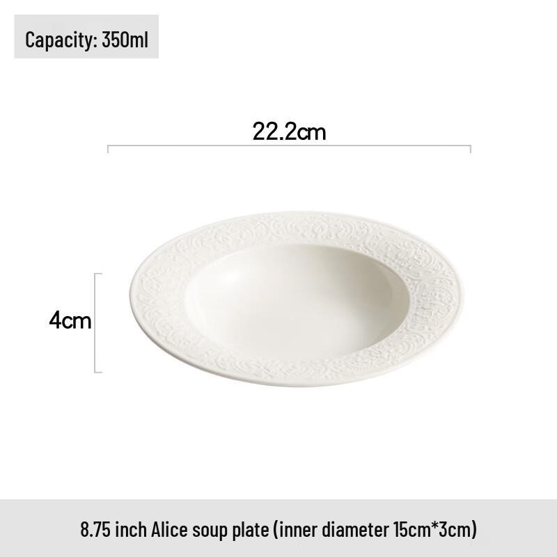 Nordic Ceramic Straw Hat Dinner Plate