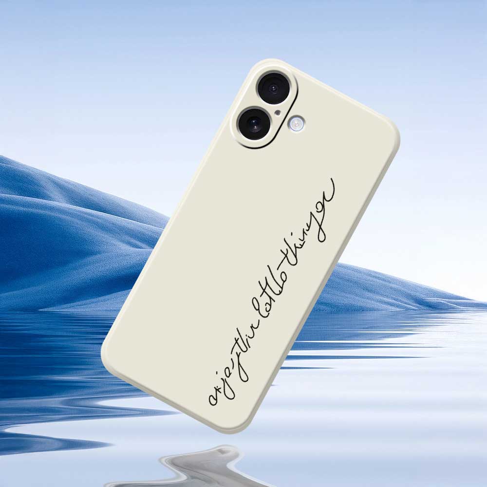 For iPhone 17 Case WordArt Pattern Printing Straight Edge TPU Phone Back Cover