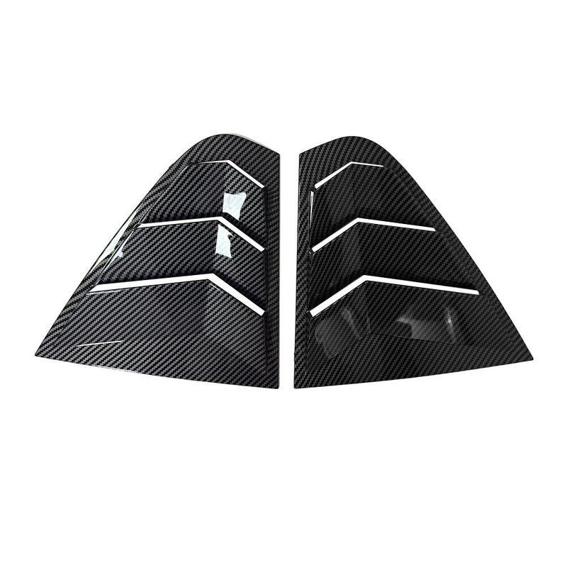 For Skoda Rapid Sedan 2012-2018 Car Rear Louver Window Side Shutter Cover Trim Sticker Vent Scoop ABS Carbon Fiber Accessories