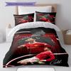Biancheria da letto con motivo CR7, Set piumone Copripiumone Federa Regalo di Compleanno per la Casa(1 * copripiumino + 2 * federa, senza nucleo)