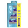 Venus Gillette Swirl Razor with 3 Replacement Blades