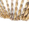 13pcs Titanium Coated Drill Bit Set High Speed Steel Titanium Coated Drill Bits  Wood Drilling