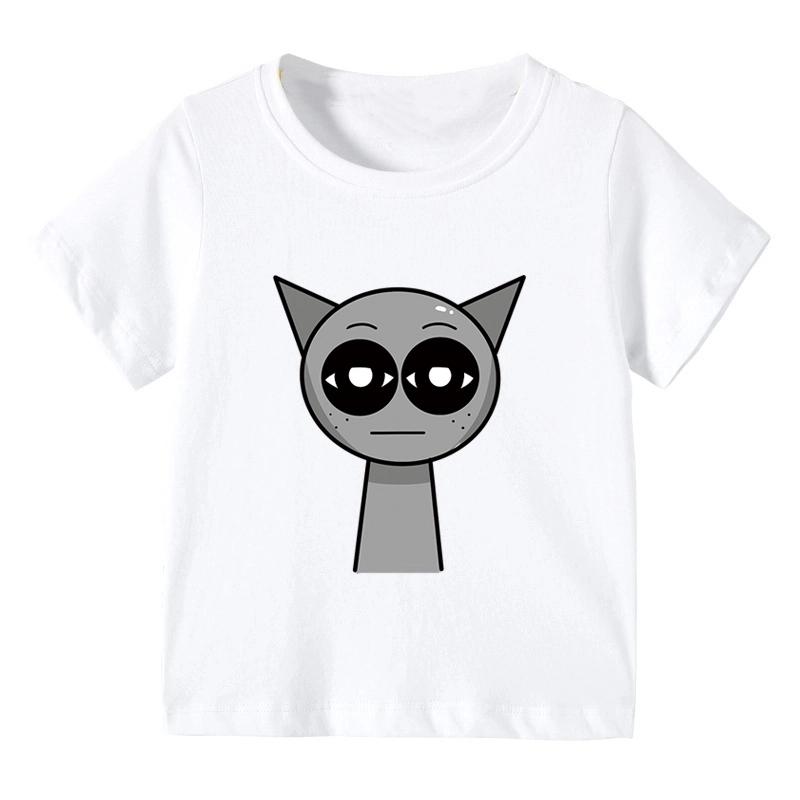 

Підлітковий Кольоровий Одяг Футболка з Принтом для Хлопчиків та Дівчаток Літня Повсякденна Смішна Вільна з Круглим Вирізом та Коротким Рукавом Дитяча Футболка 120cm білий