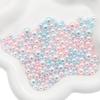 Abs Non-Porous Pearl Plated Colored Round Beads Loose Beads Beaded Handmade Diy Vanity Box Clothing Jewelry Decorative Materials