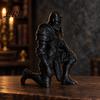 Knight Statue Decor 3D Printed Kneeling Statue, Medieval Armored Figurine, Creative Micro Landscape Desktop Warrior Sculpture for Home Office