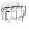Suction Cup Hollowed Sponge Rack with Hanging Hook Easy to Clean Non-Punching Kitchen Sink Drain Organizer
