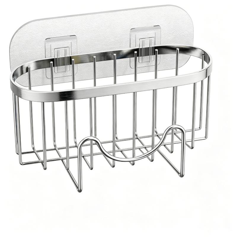 Kitchen Sink Sponge Drainer Rack Strong Suction Cup with Hook Hollowed Easy Clean Scrubber Holder Organizer