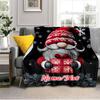 1PC Custom Name Christmas Gnome Gifts Flannel Blanket Versatile,all-season Throw Suitable for the Living Room,bedroom,camping,travel,and Gift