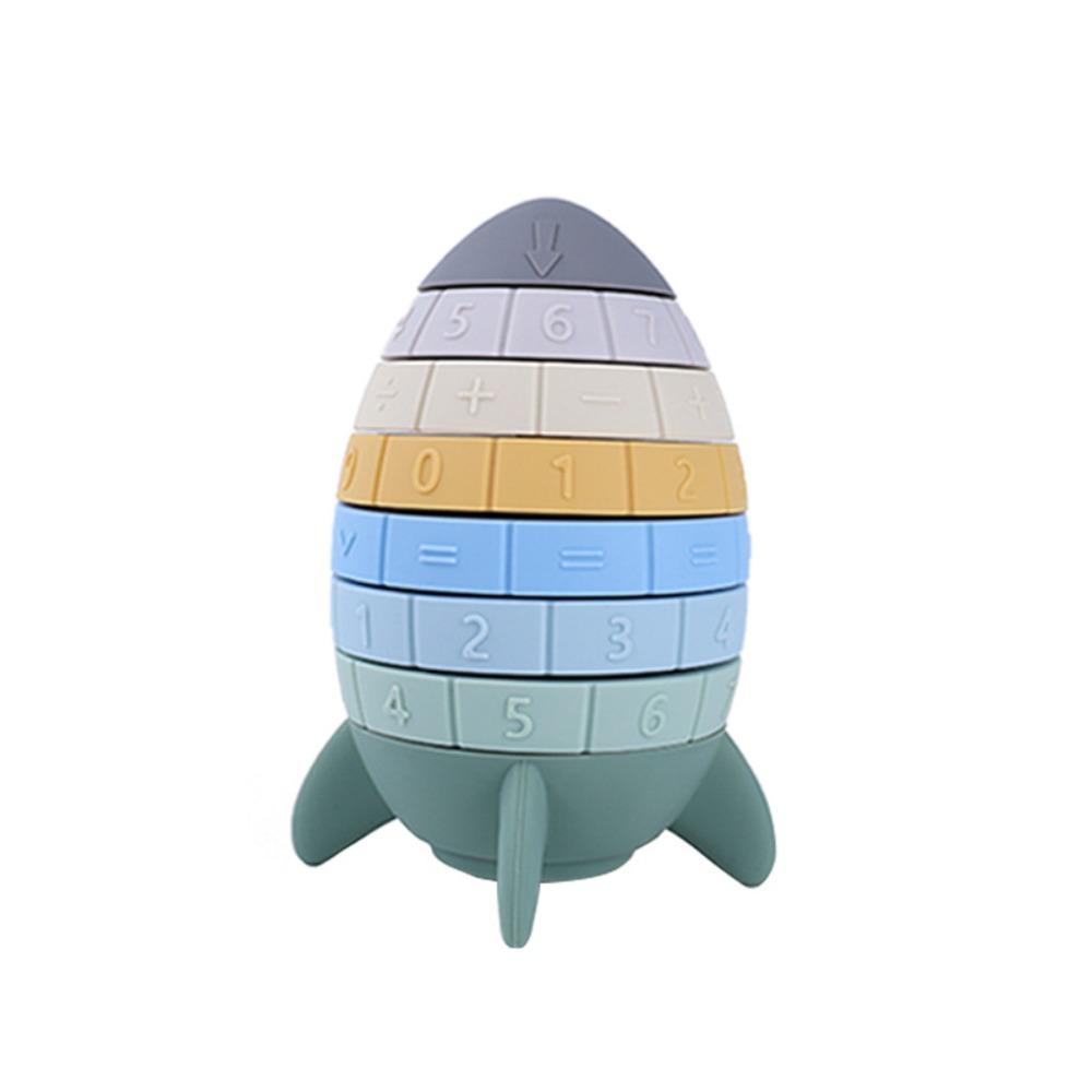 

Rotating Rocket Stacking Toy Montessori Toy Stacking Blocks Baby Toy Kids Toddler Style B
