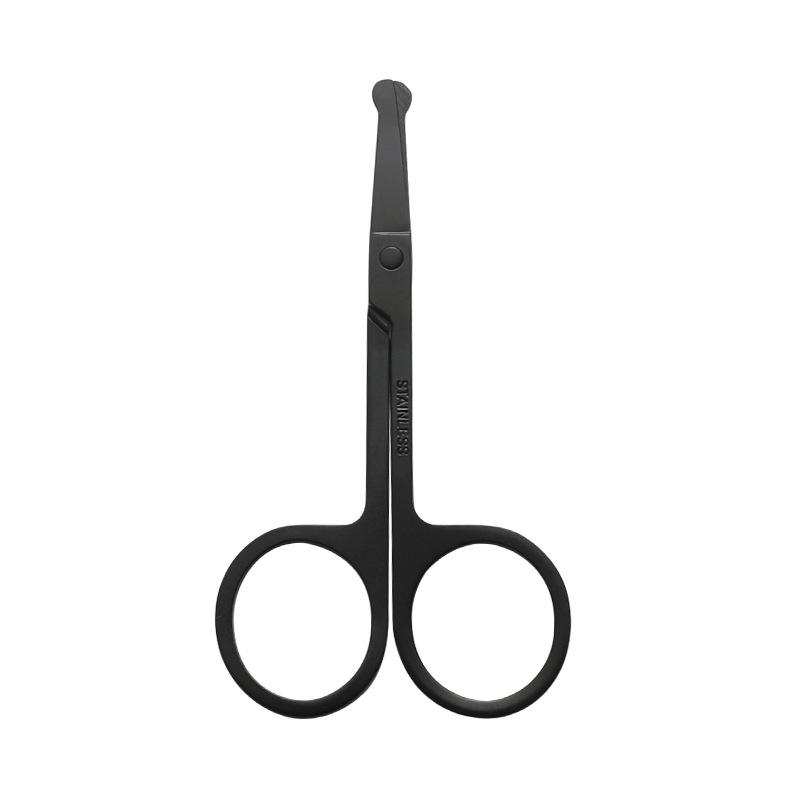 Stainless Steel Eyebrow, Nose, and Beauty Scissors with Round, Curved, and Pointed Heads