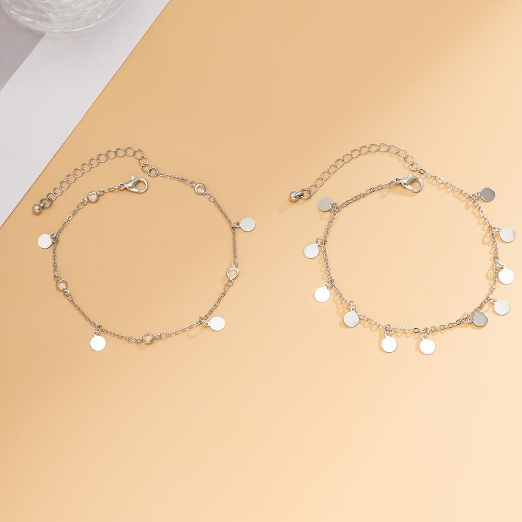 Simple fringed sequined women's suit anklet, niche metal versatile anklet