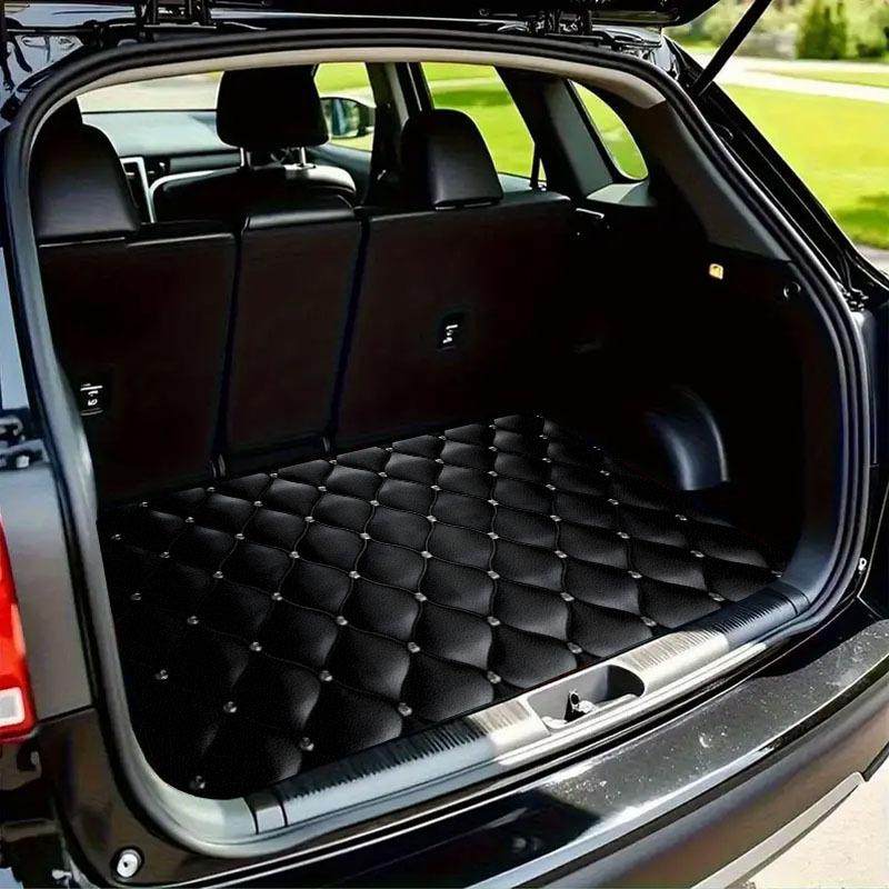 1 Stück Diamant Auto Kofferraummatte Anti-Rutsch Ladebodenmatte Wasserdichter Hinterer Stauraumschutz Bodenmatte SUV Limousine Innenraumdekoration 75*100cm black