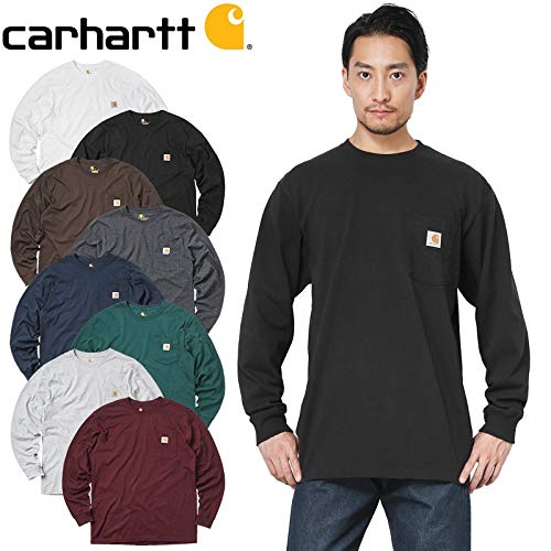 Carhartt Langarm Arbeitskleidung Tasche T-Shirt, Weiß, US Large (entspricht der japanischen Größe XL) [Parallelimport]