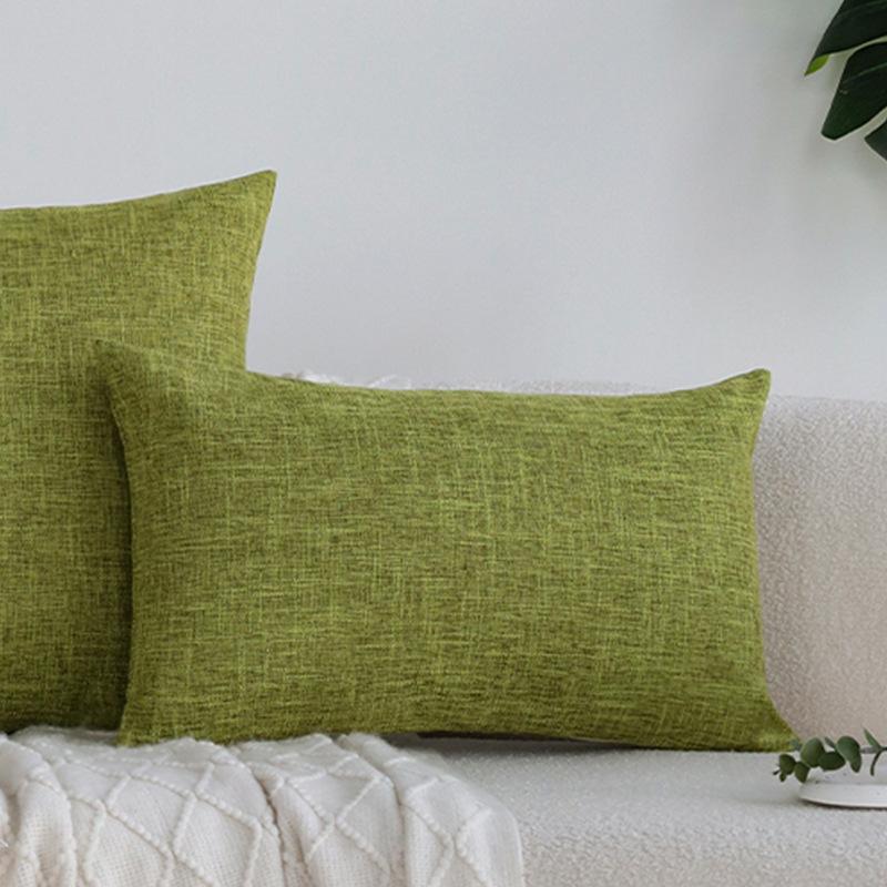Husă de pernă de canapea din in gros, culoare solidă, pernă, pernă pentru living, pernă de spate, mașină, hotel, pernă pentru talie