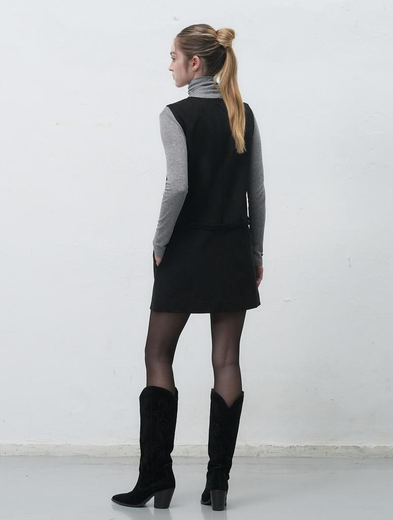 General Idea Suede Belted Dress [Black] / Wbe4L15512