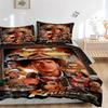L'Aventure Attend Ensemble de Literie 3 Pièces Indiana Jones Housse de Couette avec 2 Taies d'Oreiller Drap de Lit Cadeau d'Anniversaire pour la Maison