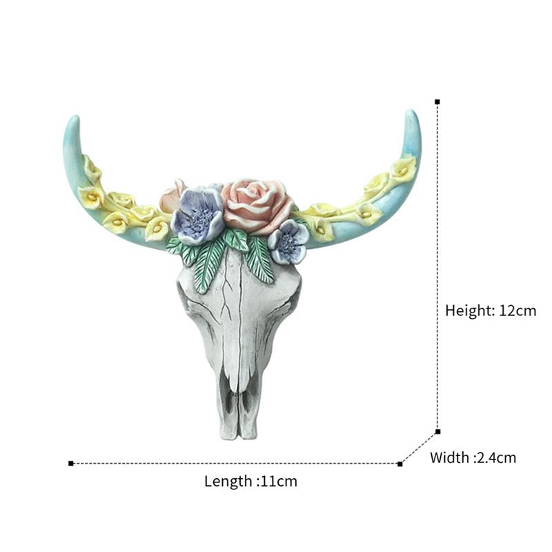 M-Modern-Rinderkopf Wandbehang Sukkulenten Blume Rinderkopf Miniaturfiguren Tier escultura Heim Hängende Ornamente Dekor
