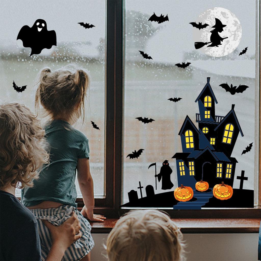Naklejki Halloween Naklejki na Okno Naklejki Naklejki Ścienne Zestaw Dekoracja Halloween