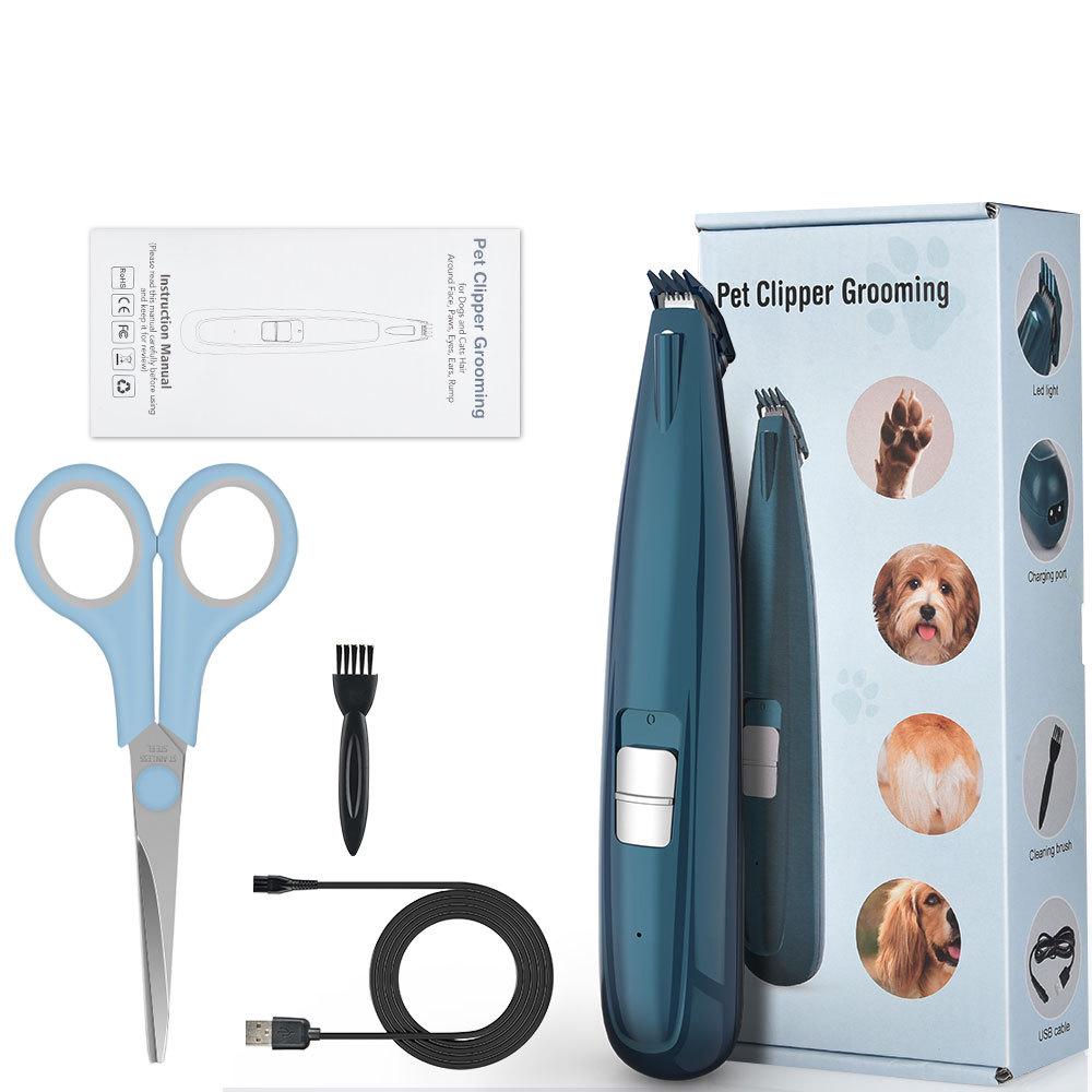 

USB Luminous Pet Hair Trimmer - Electric Paw Shaver for Cats & Dogs Without Oil Bottle