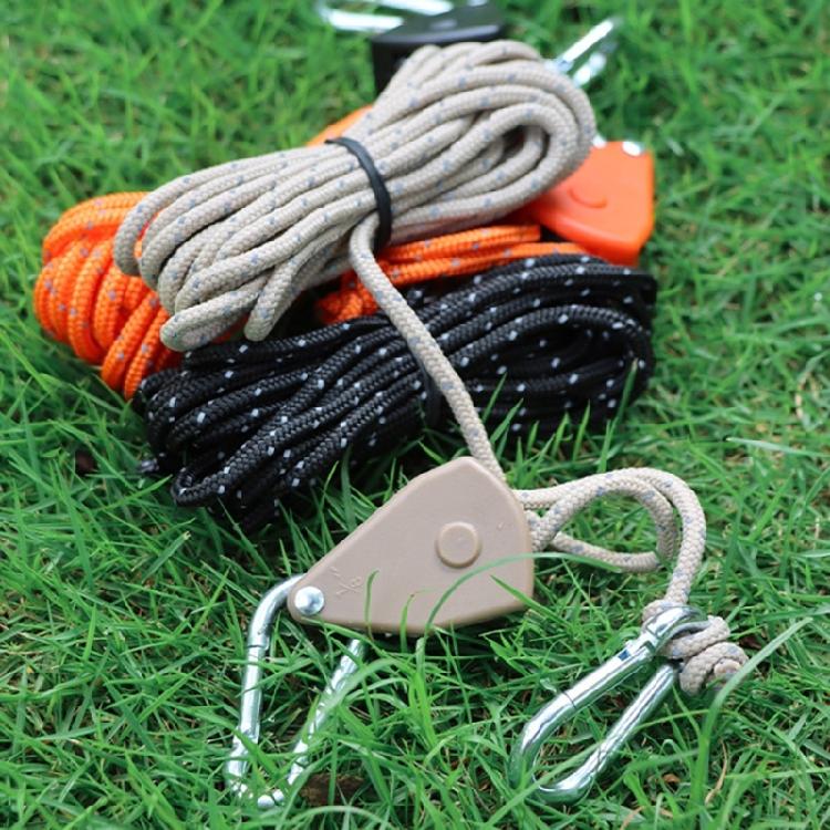 Camping Ratchet Hanger Pulleys Tent Hook Rope Hanger Grow Light Hanger Adjusted