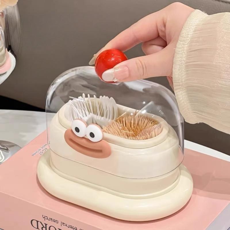 Dopamine Creative Toothpick Holder For Home Living Room Tabletop, Personalized Dental Floss Container And Cotton Swab Storage Tube