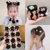 2pcs Girls Braided Hair Rings Hair Ties Cute Cartoon Braided Hair Hairbands Styling Accessories Little Girls Coil Lazy Artifact