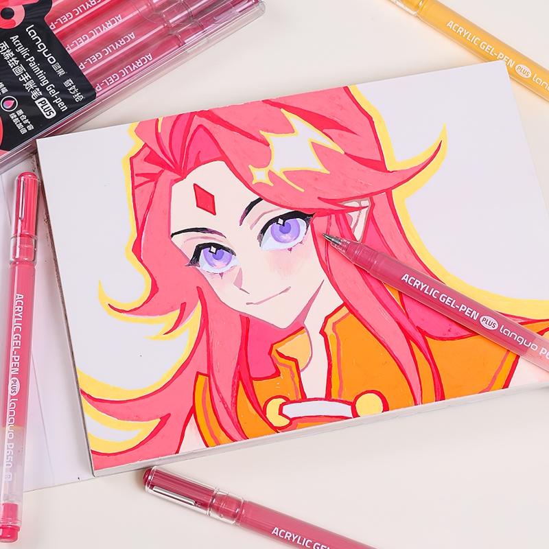 6pcs Acrylic Paint Markers Gel Ink Vintage Marker Liner 1.0mm Fine Tip DIY Craft Painting Drawing Stationery Gift