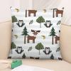 Forest Animals Printed Pillow Case 3D Print Polyester Fiber 40*40 cm Home Sofa Throw Pillow Cover Decoration Festival Gift